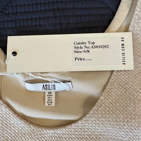 NWT Asilio/Revolve Gatsby fringe top 4 beige/cream 1920's boho - Picture 8 of 12